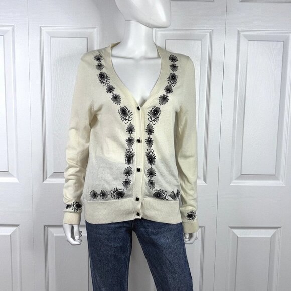 women's large wool cardigan embroidery - Picture 1 of 2